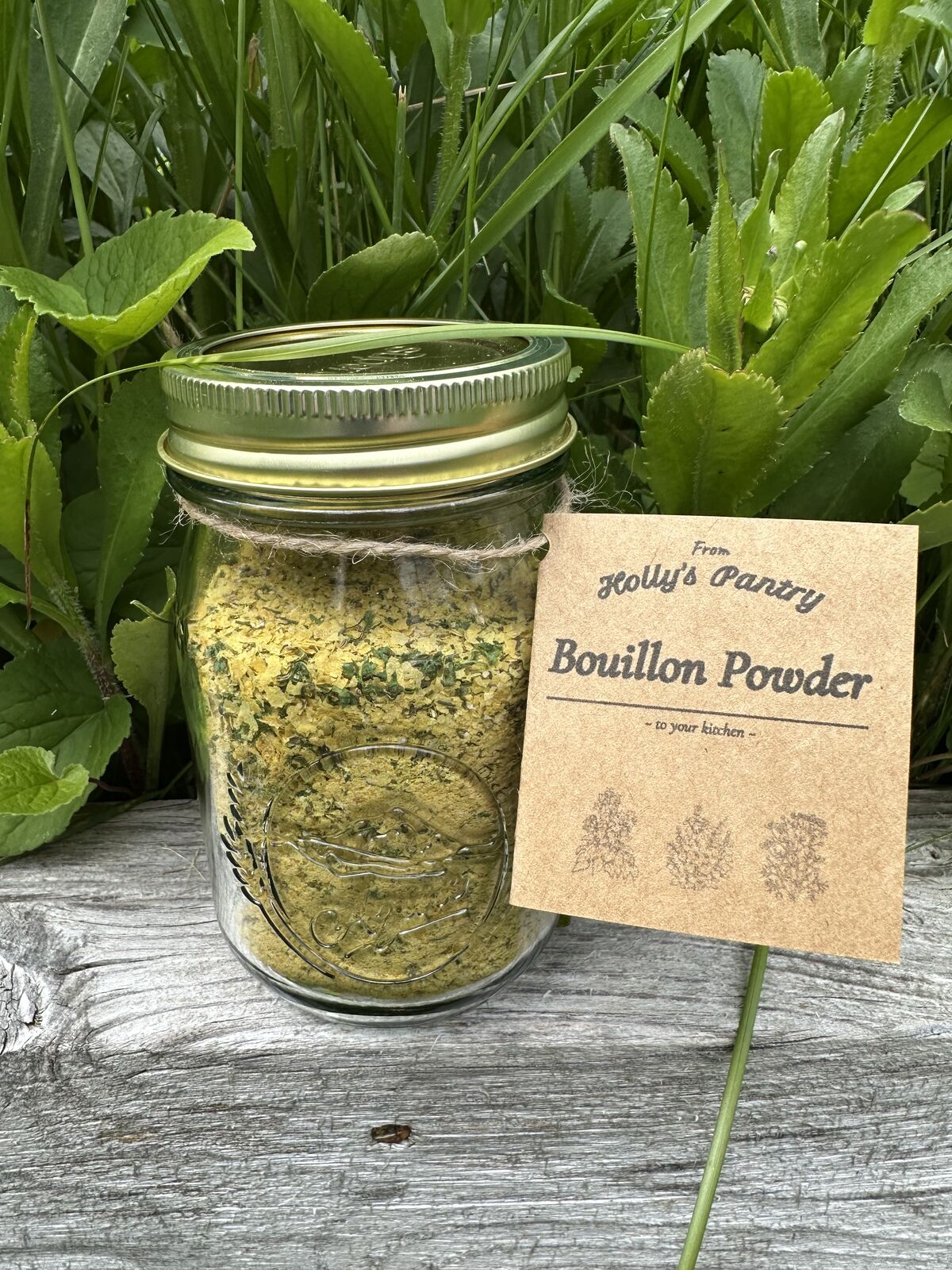 Jar of golden Bouillon Powder